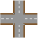 crossroad plain icon