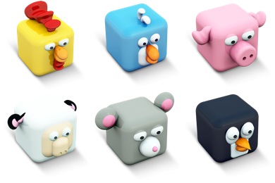 Cubed Animals Icons