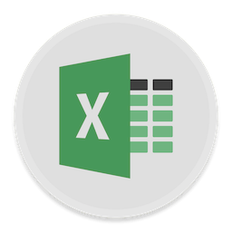 Excel Icon | Button UI MS Office 2016 Iconset | BlackVariant