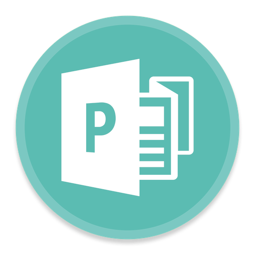 Publisher 2 Icon | Button UI MS Office 2016 Iconset | BlackVariant