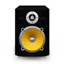 Speaker Black Plastic plus Yellow Cone icon