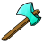 Diamond Axe Icon | Minecraft Iconset | ChrisL21