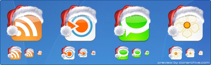 Christmas Social Bookmark Icons