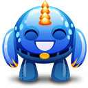 blue monster happy icon