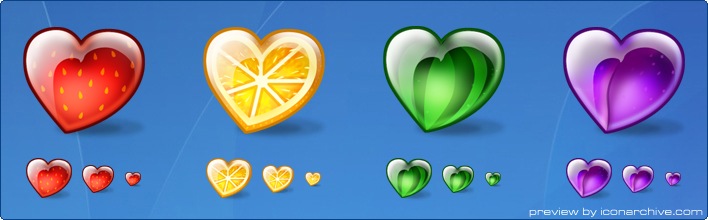 Fruity Hearts Icons