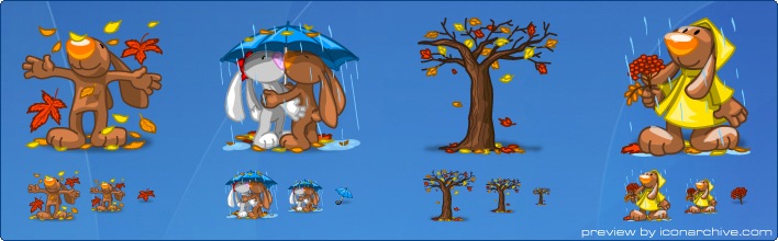 I Love Autumn Icons