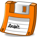 Floppy orange icon