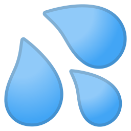 Sweat droplets Icon | Noto Emoji Clothing & Objects Iconset | Google