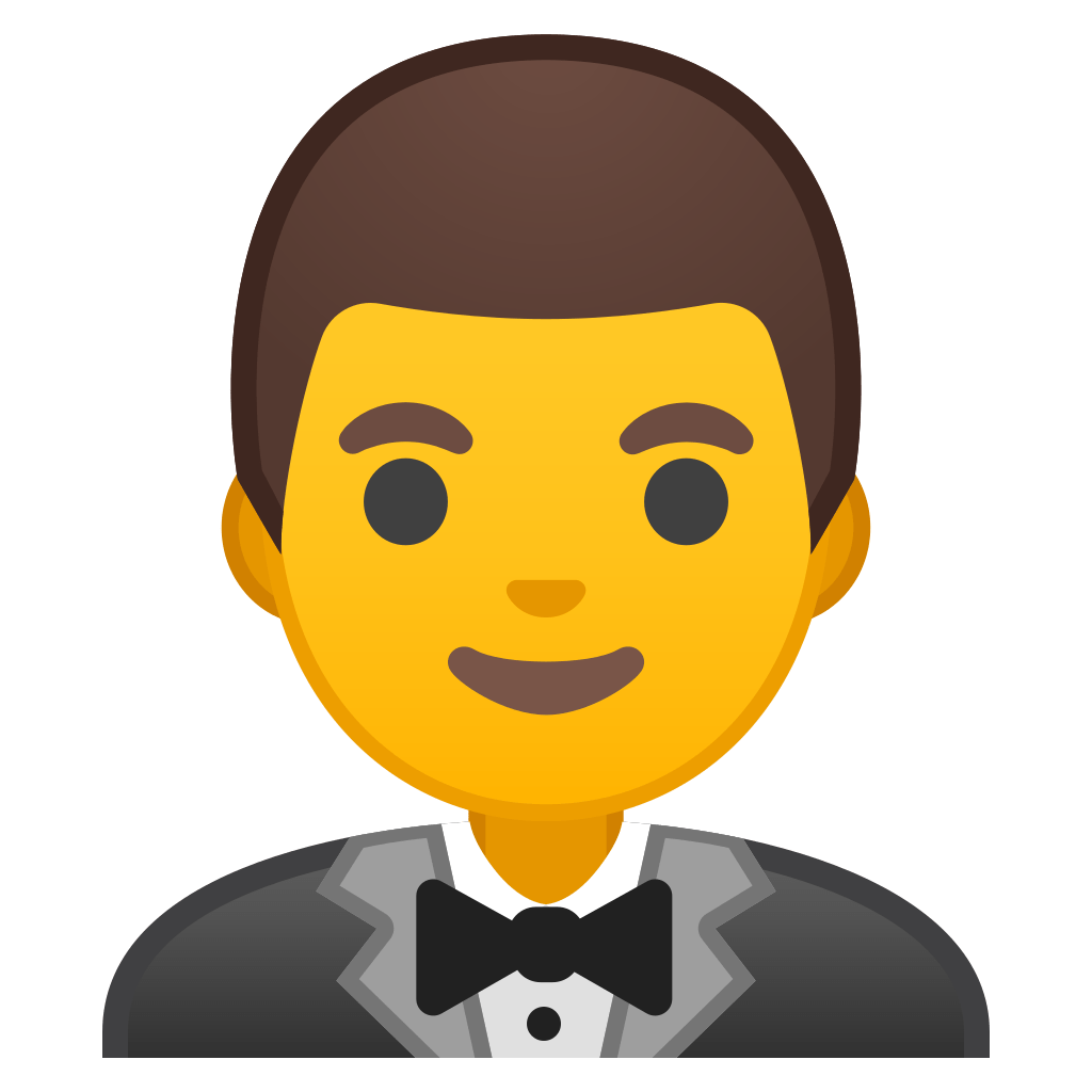 Man in tuxedo Icon Noto Emoji People Family & Love Iconset Google