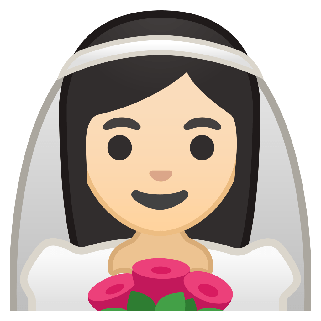 Bride with veil light skin tone Icon | Noto Emoji People Family & Love