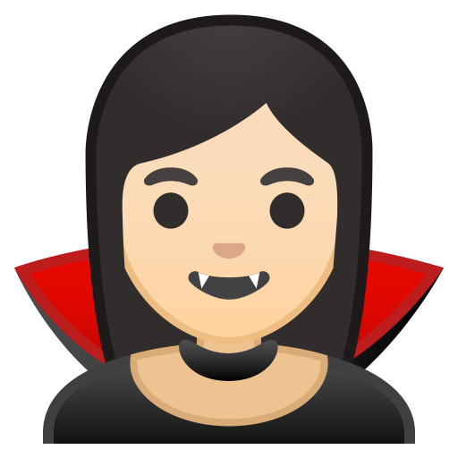 Woman vampire light skin tone Icon | Noto Emoji People Stories Iconset