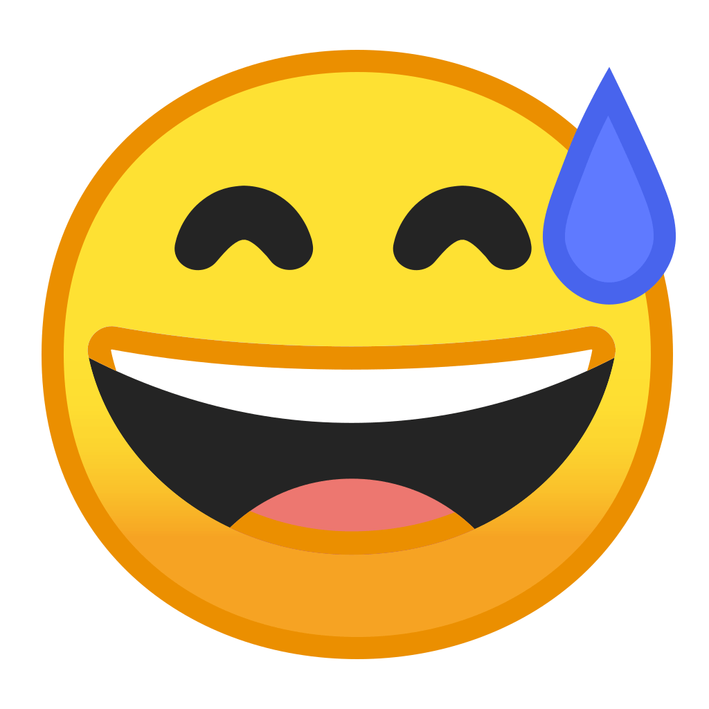 Schwitzender Emoji