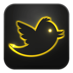 Twitter Icon | Neon Glow Social Iconset | GraphicsVibe
