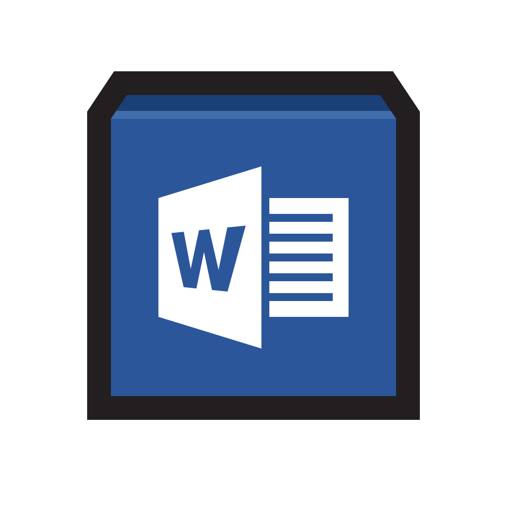 Microsoft Word Icon | Flat Strokes App Iconset | Hopstarter