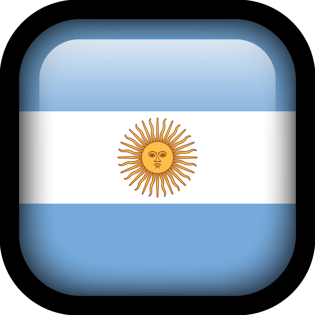 Argentina Flag Icon | Square Flags Iconset | Hopstarter