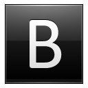 Letter B black icon