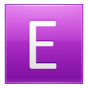 Letter E pink icon