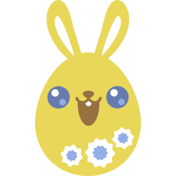 Yellow Cute Icon Easter Egg Bunny Iconset Iconka Com