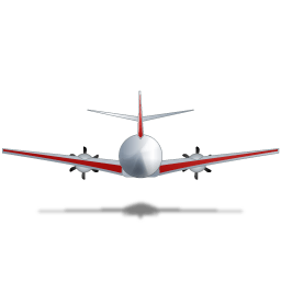Airplane Back Red Icon | Transporter Multiview Iconset | Icons-Land