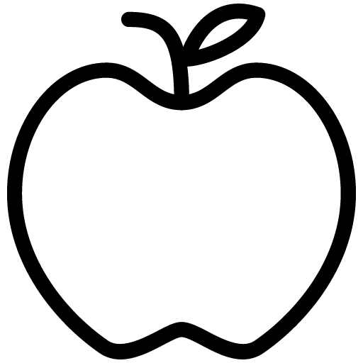 free clipart apple outline - photo #24
