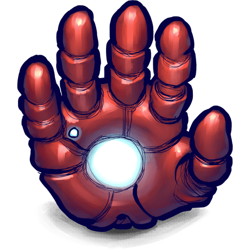 Comics Ironman Hand Icon | UltraBuuf Iconset | Mattahan