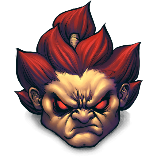 Street Fighter Akuma Icon | UltraBuuf Iconset | Mattahan