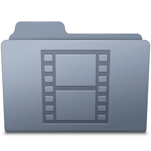 Movie Folder Graphite Icon | Smooth Leopard Iconset | McDo Design