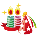 party hat candles icon