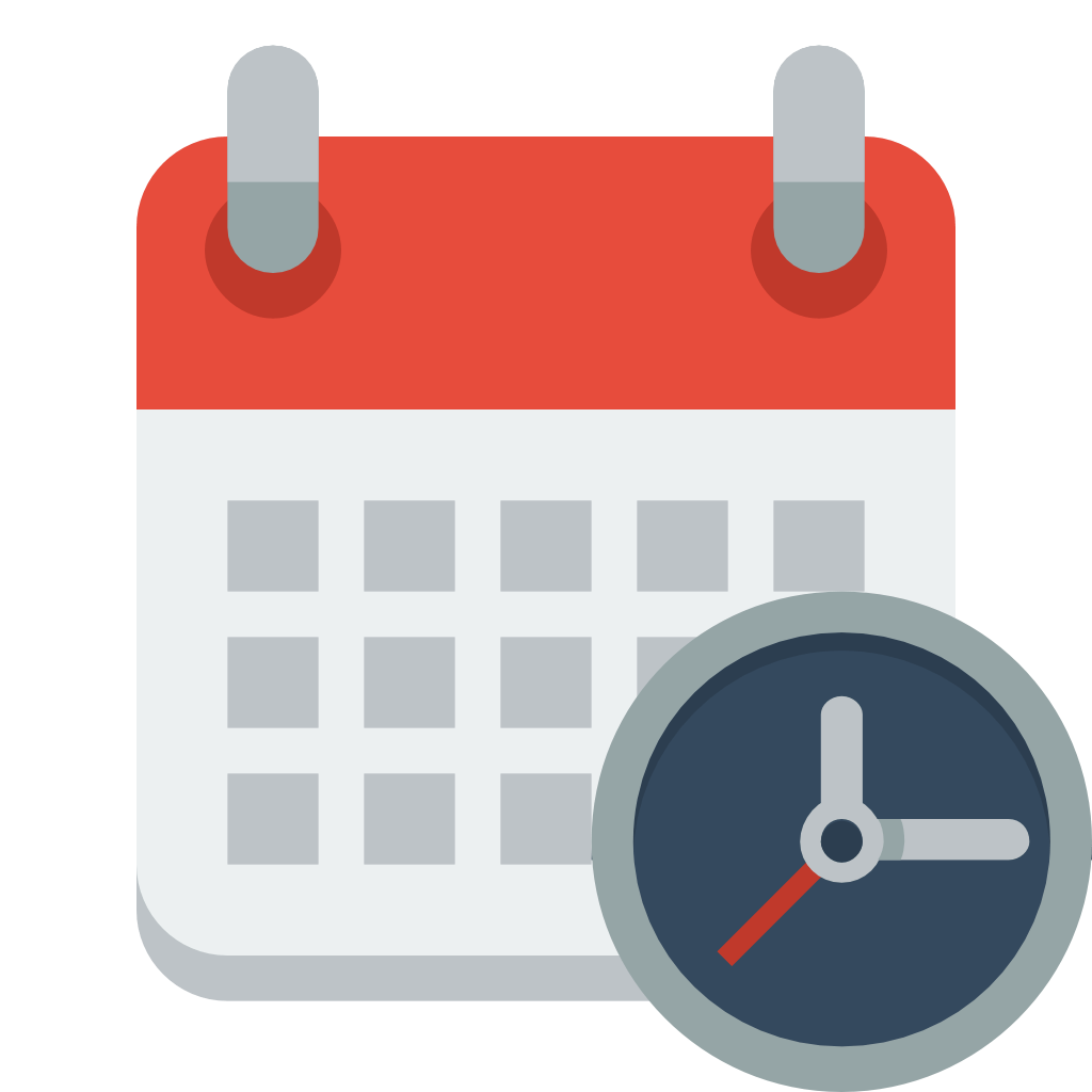 Calendar clock Icon | Small & Flat Iconset | paomedia