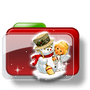Christmas Folder Snowman icon