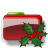 Christmas Folder Holly icon