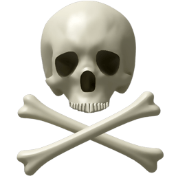 Skull and bones icon