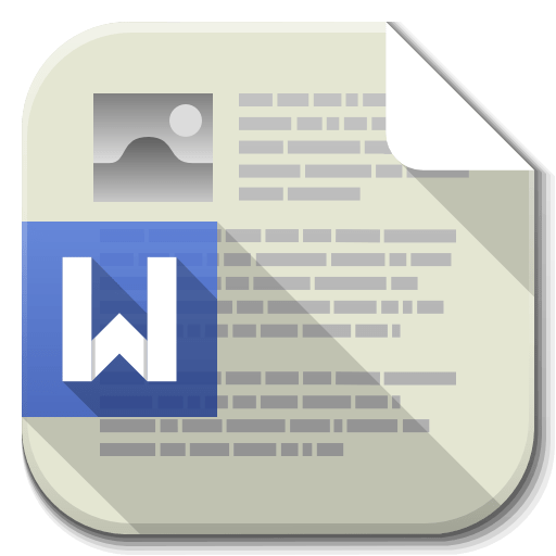 Apps File Word icon