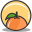 Button orange icon