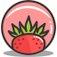 Button strawberry icon