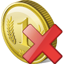 Coin delete icon