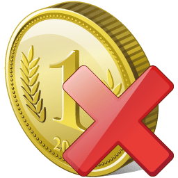 Coin delete icon