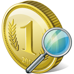Coin search icon