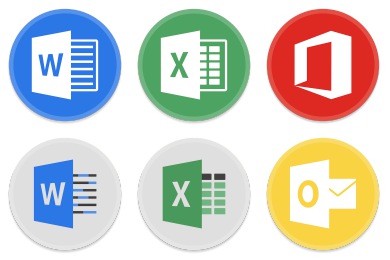 Button UI MS Office 2016 Icons