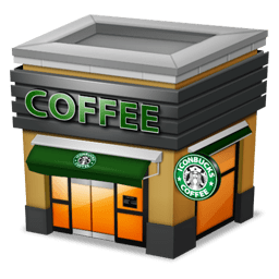 Shop Coffee brown icon