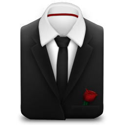 Manager Suit Black Tie Rose icon
