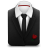Manager Suit Black Tie Rose icon