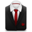 Manager Suit Red Tie Rose icon