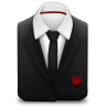 Manager-Suit-Black-Tie-Rose icon