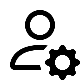 Bootstrap person gear icon