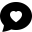 Bootstrap chat heart fill icon