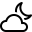 Bootstrap cloud moon icon