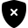 Bootstrap shield fill x icon