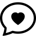 Bootstrap-chat-heart icon