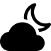 Bootstrap-cloud-moon-fill icon